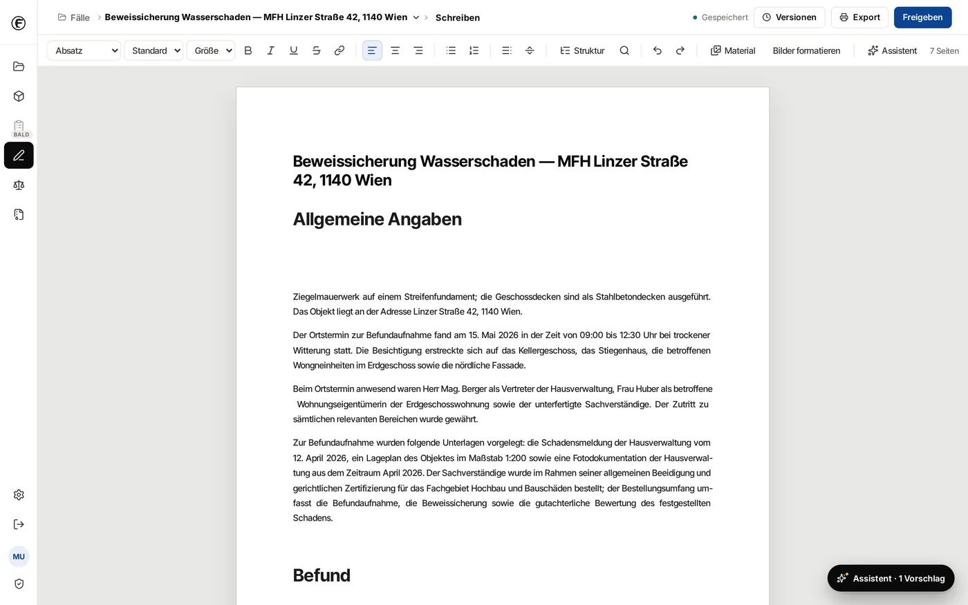 Scribo – Editor für Gutachten